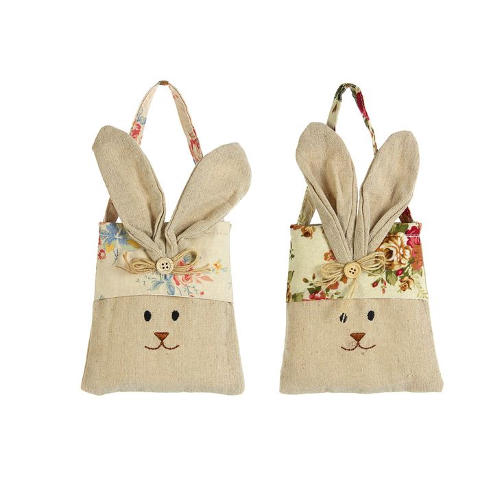 Подарочная сумочка "Зайка" с пуговкой и бантиком, цвета МИКС