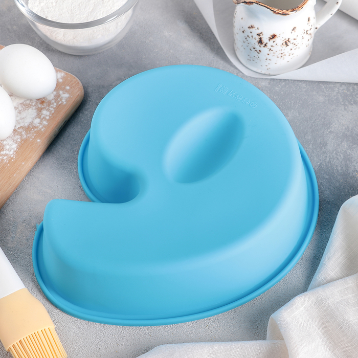 Форма для выпечки "Большая цифра девять" 25,5х22х5,5 см, цвета МИКС