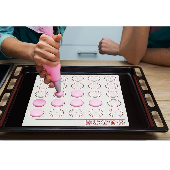 Коврик для макаронс 27,5х27,5 см "Французский макарон", ячейка 3,5 см