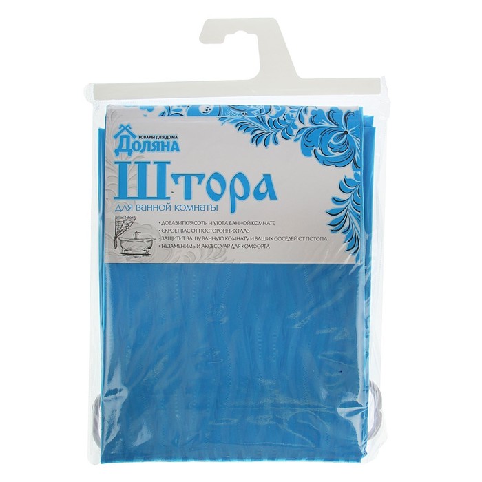 Штора для ванной 180х180 см "Синева", EVA