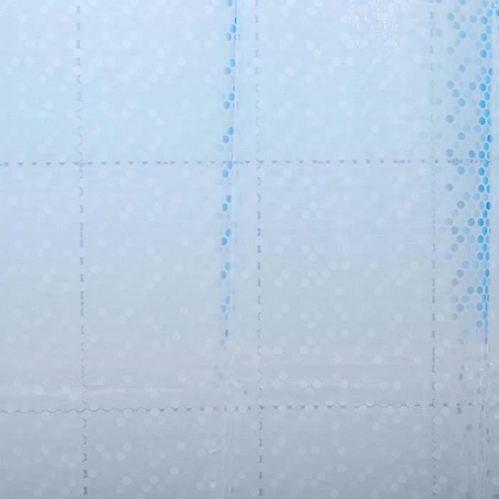 Штора для ванной 180х180 см "Диско 3D", EVA, цвет голубой