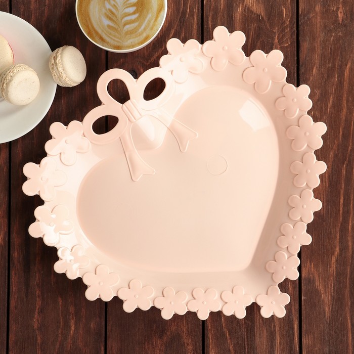 Поднос "Бант. Сердце", цвета МИКС