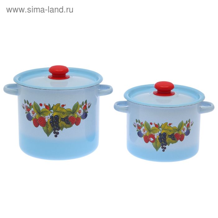 фото Набор кастрюль «ягодный чай», 2 предмета: 3,5 л; 5,5 л сибирские товары