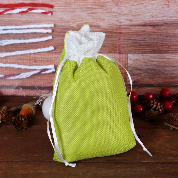 Подарочная сумочка "Усатый зайка" с цветочком на голове, цвета МИКС