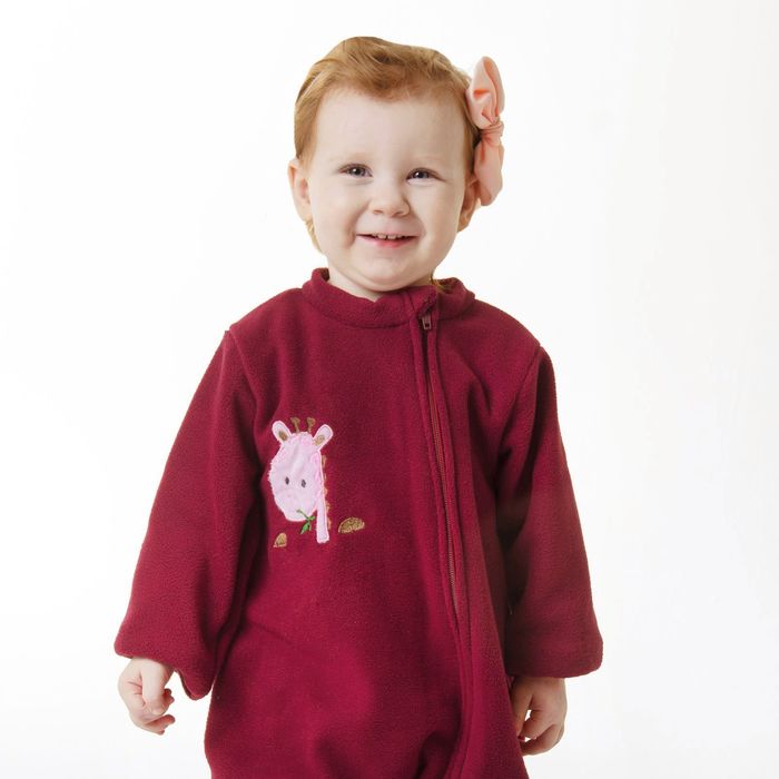 Комбинезон для девочки "Крошка Я" Бордо, рост 68-74 см, флис