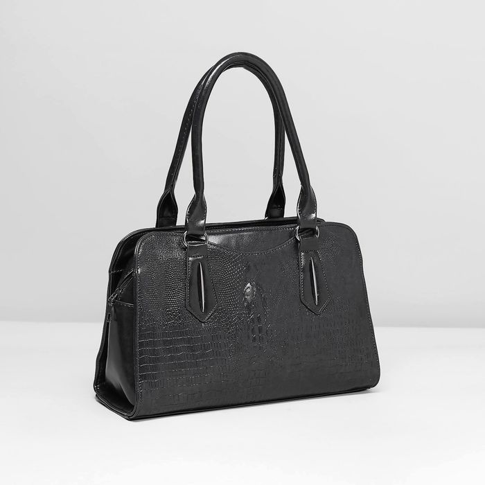 Сумка женская на молнии, 1 отдел, наружный карман, цвет чёрный