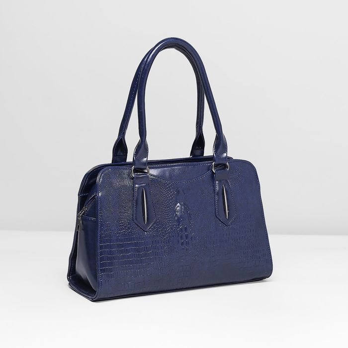 Сумка женская на молнии, 1 отдел, наружный карман, цвет синий