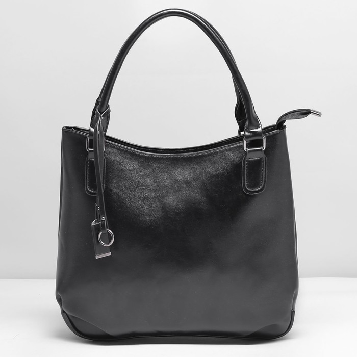 Сумка женская на молнии, 1 отдел с перегородкой, наружный карман, цвет чёрный