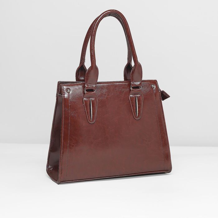 Сумка женская, 1 отдел с перегородкой, наружный карман, цвет коричневый