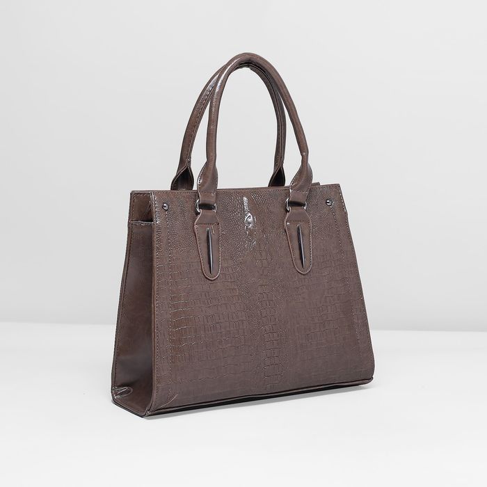 Сумка женская на молнии, 2 отдела, наружный карман, цвет хаки