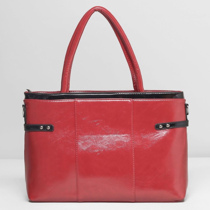 Сумка женская, 1 отдел с перегородкой, наружный карман, цвет красный