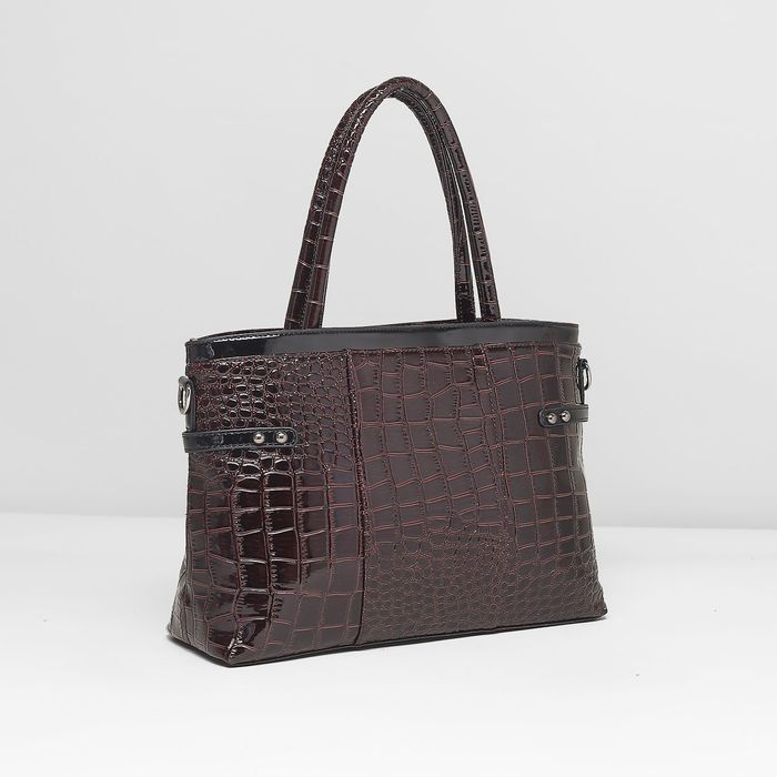 Сумка женская на молнии, 1 отдел с перегородкой, наружный карман, цвет коричневый