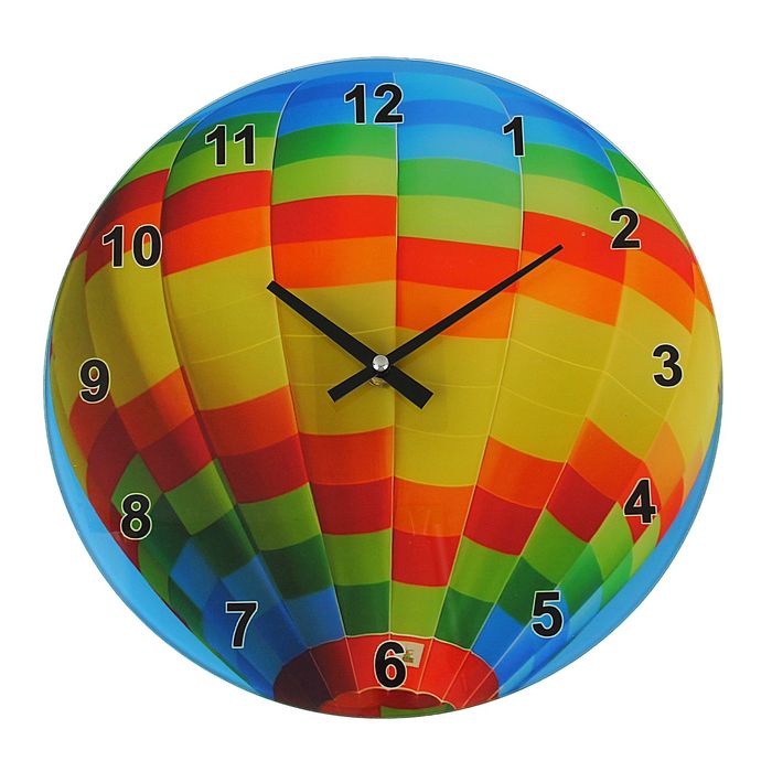 Часы настенные круг серия "Есения" Воздушный шар d=30см