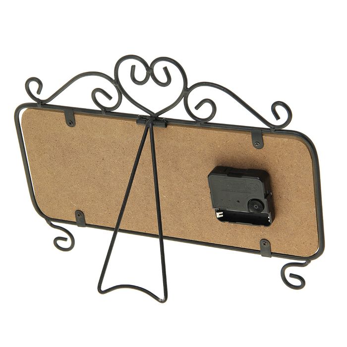 Часы настольные серия Ковка. На ножках, на циферблате Old Town, черные 22*32см