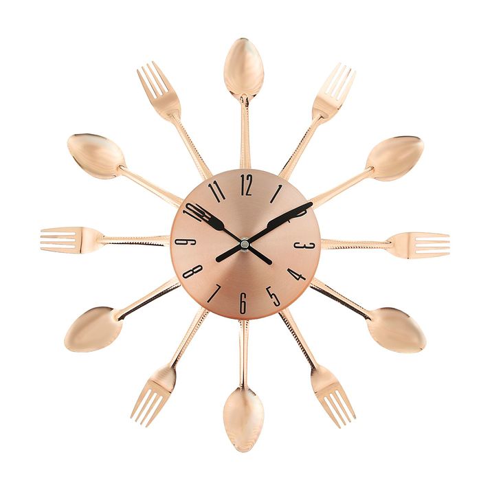 Часы настенные Столовые приборы, вилки/ложки латунь d=38см