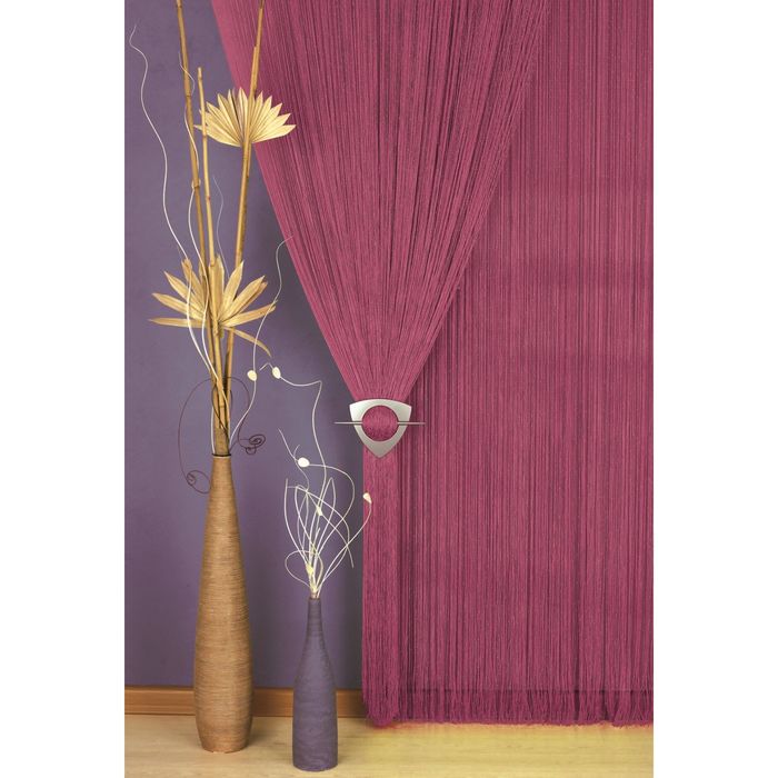 Гардина-лапша, размер 90х250 см, цвет бордо