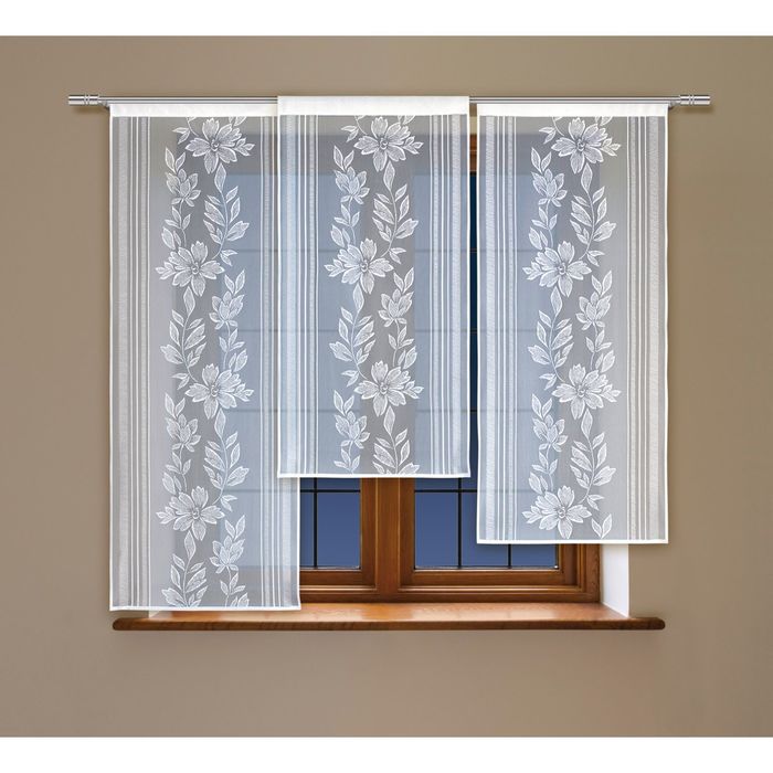 Комплект гардин, 60х160 см., 60х140 см, 60х120 см по 1 шт, цвет белый