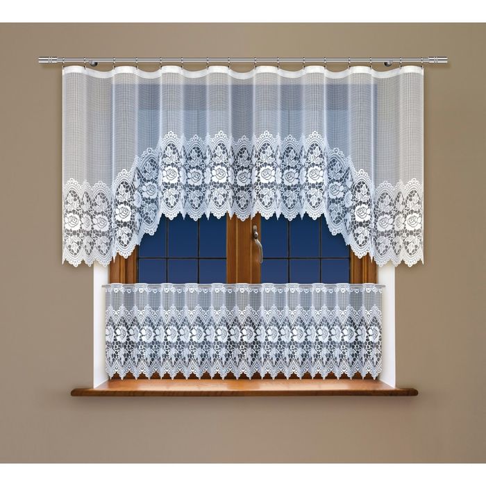 Комплект гардин, размер 300х120 см, 300х45 см, белый 221731