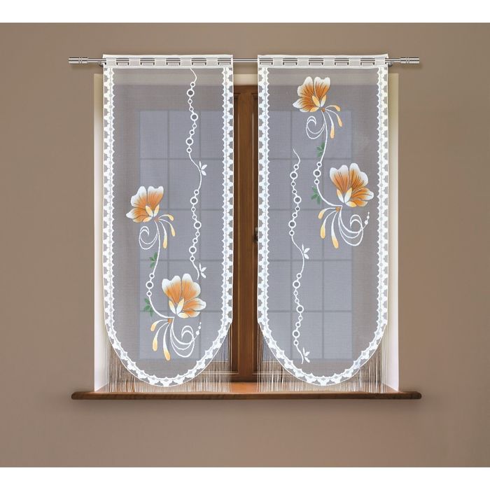 Комплект гардин, размер 60х160 см-2 шт, цвет белый