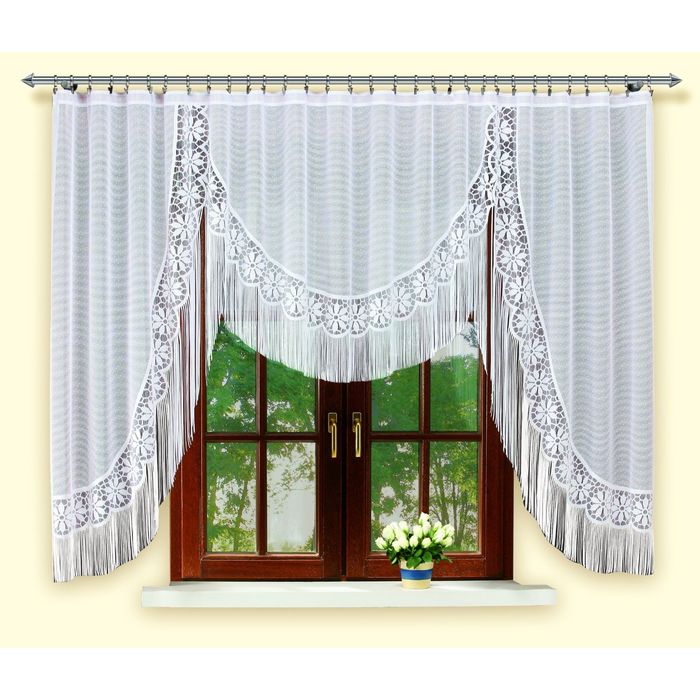 Гардина, размер 160х300 см, цвет белый