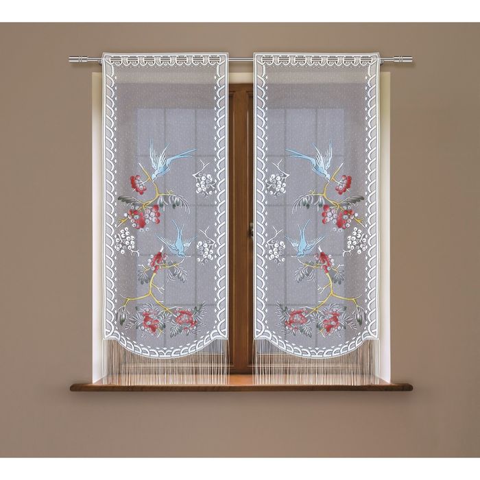 Комплект гардин, размер 60х120 см-2 шт, цвет белый