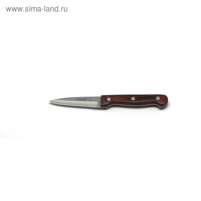 Нож для овощей Atlantis, цвет тёмно-коричневый, 9 см нож для овощей atlantis 9 см темное дерево 24709 sk