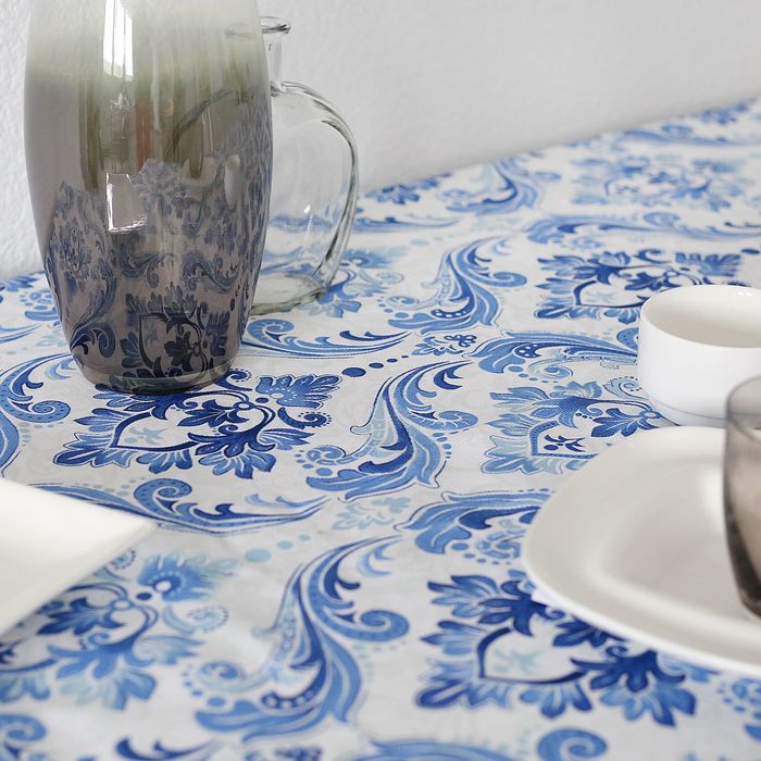 Скатерть "Доляна" Дамаск 180*144 см, 100% хлопок, рогожка, 164 г/м2