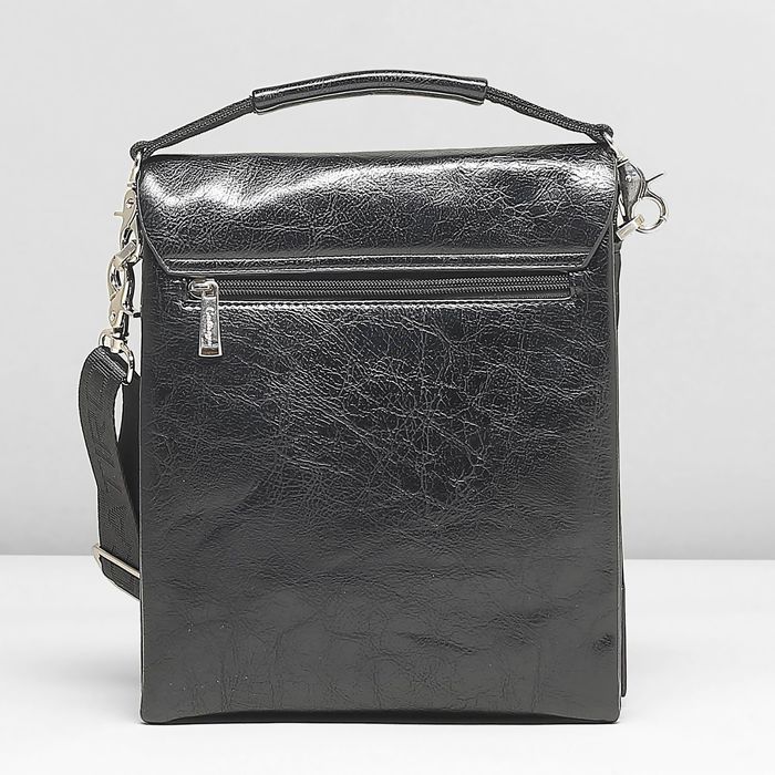 Планшет мужской, 5 отделов, 2 наружных кармана, регулируемый ремень, цвет чёрный