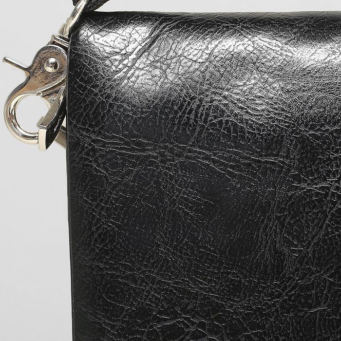 Планшет мужской, 5 отделов, 2 наружных кармана, регулируемый ремень, цвет чёрный