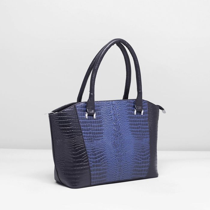 Сумка женская, 1 отдел с перегородкой, наружный карман, цвет синий