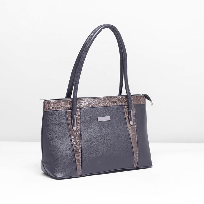 Сумка женская, 1 отдел с перегородкой, наружный карман, цвет чёрно/хаки