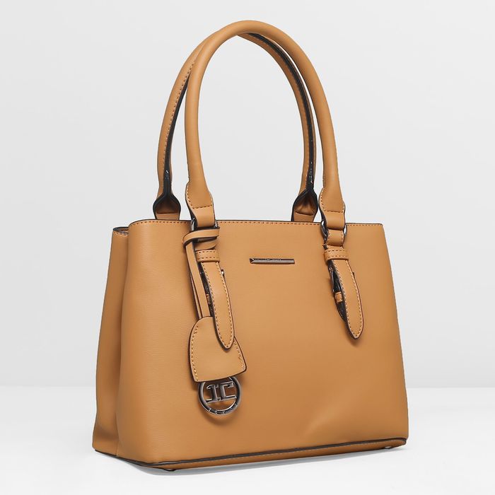 Сумка женская, 1 отдел с перегородкой, с расширением, наружный карман, цвет хаки