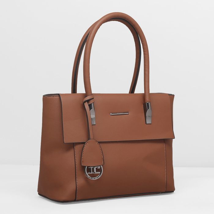 Сумка женская, 1 отдел с перегородкой, наружный карман, цвет кофейный