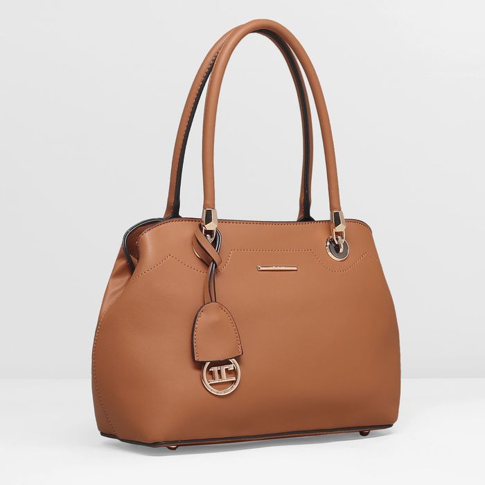 Сумка женская, 1 отдел с перегородкой, наружный карман, цвет коричневый