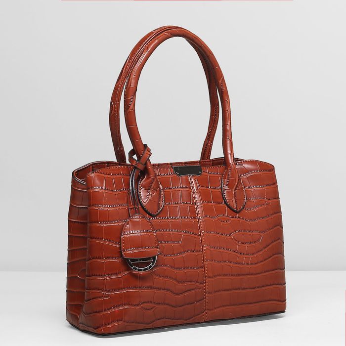 Сумка женская, 1 отдел с перегородкой, наружный карман, цвет коричневый