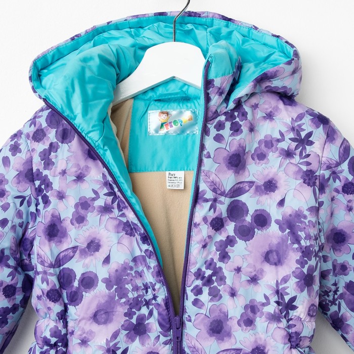 Куртка для девочки, рост 116 см, цвет сиреневый КД-15/19