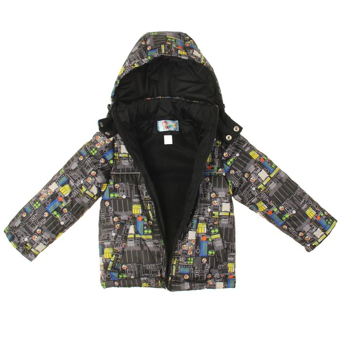 Куртка для мальчика, рост 104 см, цвет чёрный КМ-10/23