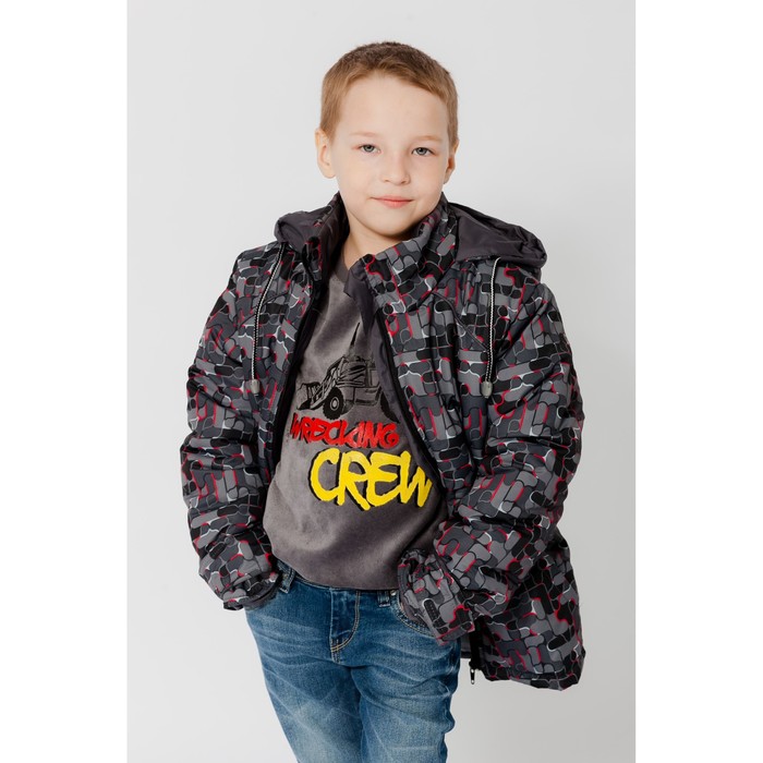 Куртка для мальчика, рост 146 см, цвет серый КМ-11/6