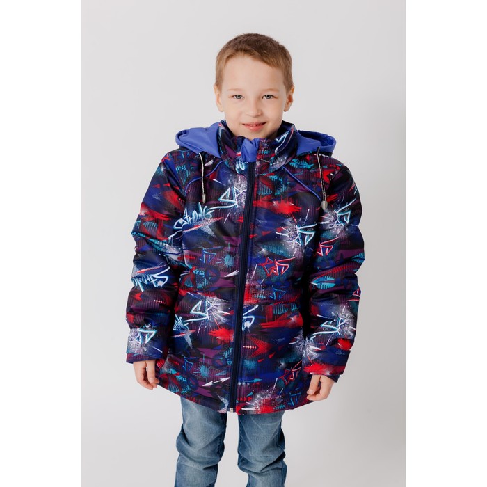 Куртка для мальчика, рост 116 см, цвет красный/синий КМ-11/13