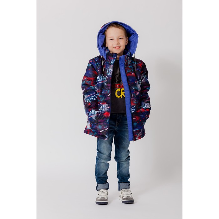 Куртка для мальчика, рост 116 см, цвет красный/синий КМ-11/13