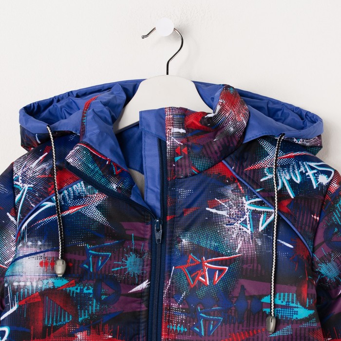 Куртка для мальчика, рост 122 см, цвет красный/синий КМ-11/14