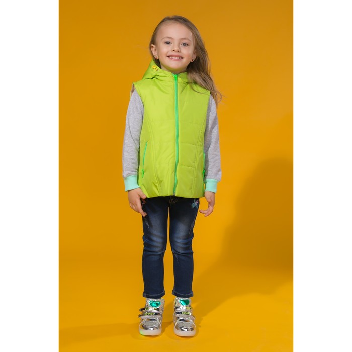 Жилет для девочки, рост 98 см, цвет лайм ЖД-5/19