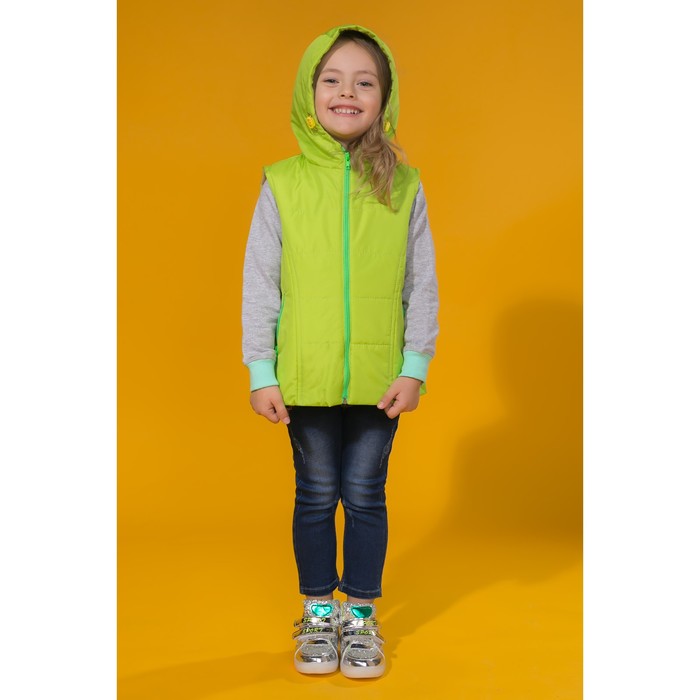 Жилет для девочки, рост 122 см, цвет лайм ЖД-5/23