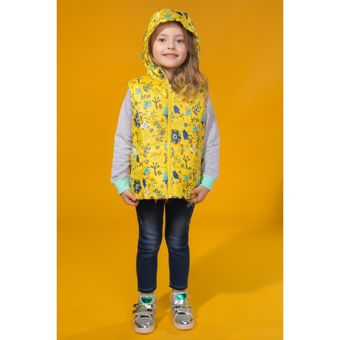 Жилет для девочки, рост 128 см, цвет жёлтый ЖД-5/32