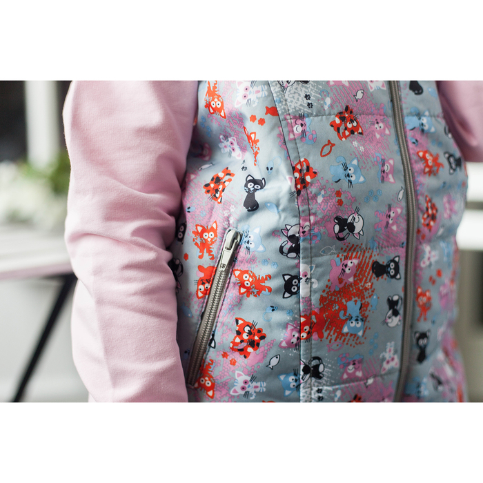 Жилет для девочки, рост 98 см, цвет серый ЖД-5/35