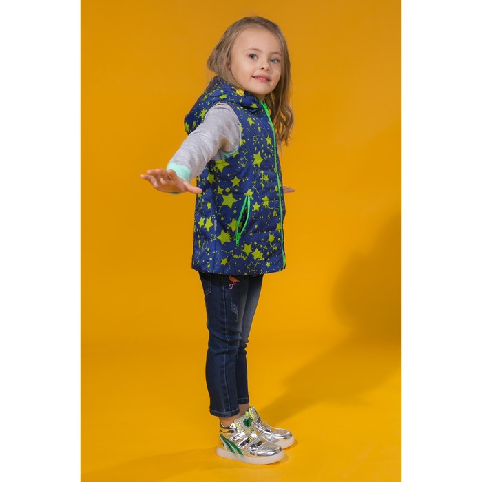 Жилет для девочки, рост 104 см, цвет синий ЖД-5/44