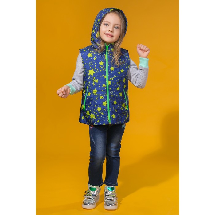 Жилет для девочки, рост 104 см, цвет синий ЖД-5/44