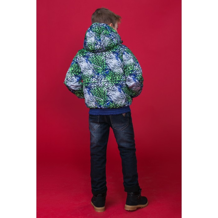 Куртка для мальчика, рост 122 см, цвет зелёный КМ-12/2