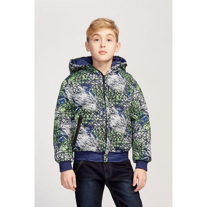 Куртка для мальчика, рост 140 см, цвет зелёный КМ-12/5