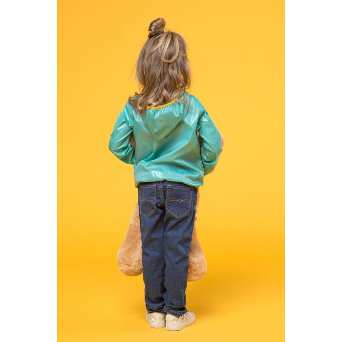 Ветровка для девочки "Дождик", рост 116 см (30), цвет зелёный Д807